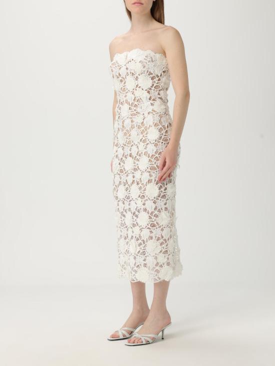 25FW 에르마노 설비노 미디 원피스 D462Q340UZG 14300 White - ERMANNO SCERVINO