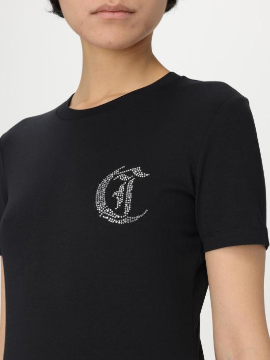 25SS 저스트까발리 반팔 티셔츠 78PAHE11CJ112 899 Black - JUST CAVALLI