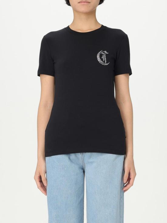 25SS 저스트까발리 반팔 티셔츠 78PAHE11CJ112 899 Black