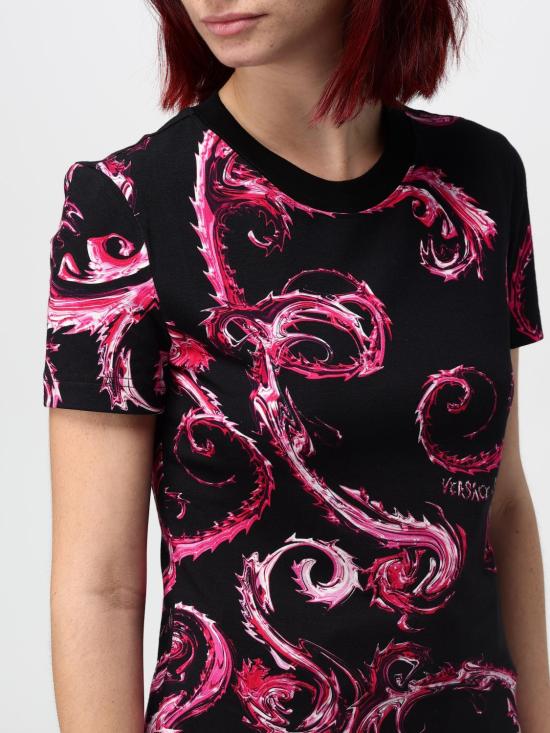  베르사체 반팔 티셔츠 77HAH608JS409 QY2 Black 1 - VERSACE