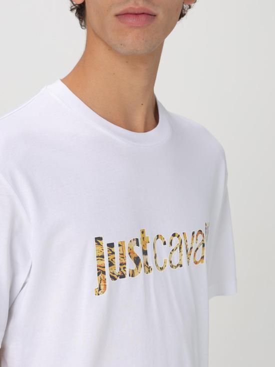  저스트까발리 반팔 티셔츠 77OAHE25CJ110 003 White - JUST CAVALLI