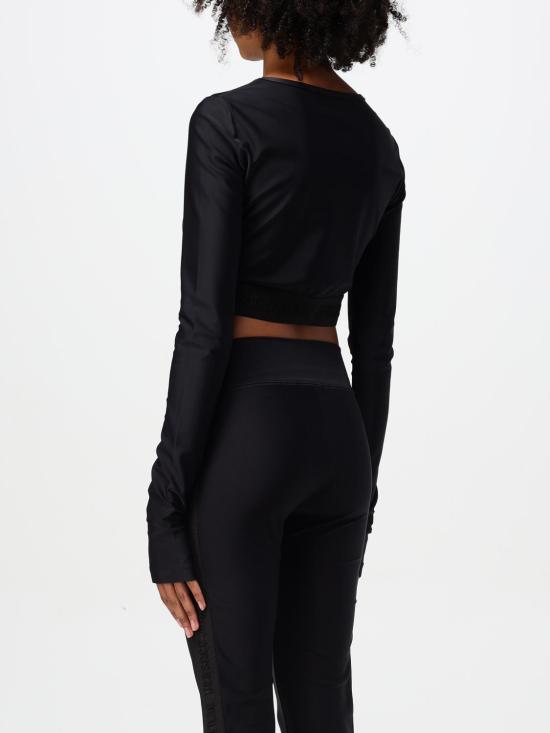 24FW 베르사체 긴팔 티셔츠 77HAH218J0148 899 Black - VERSACE