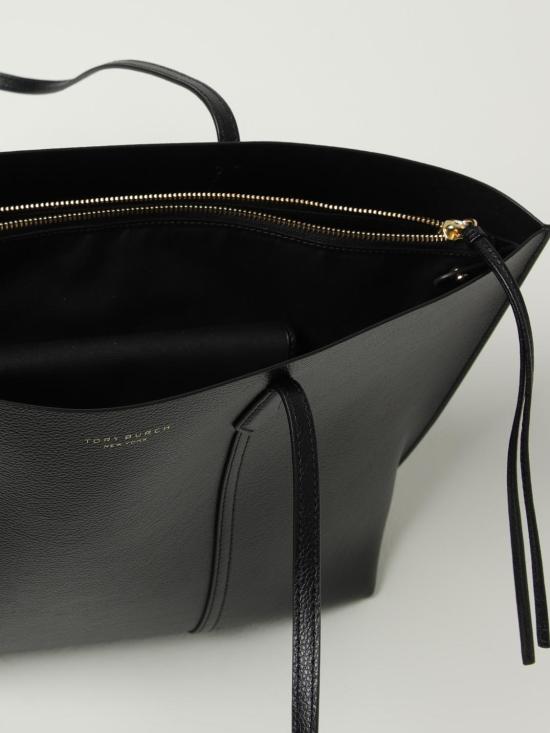 26SS 토리버치 레더 페리 토트백 169476 001 Black - TORY BURCH