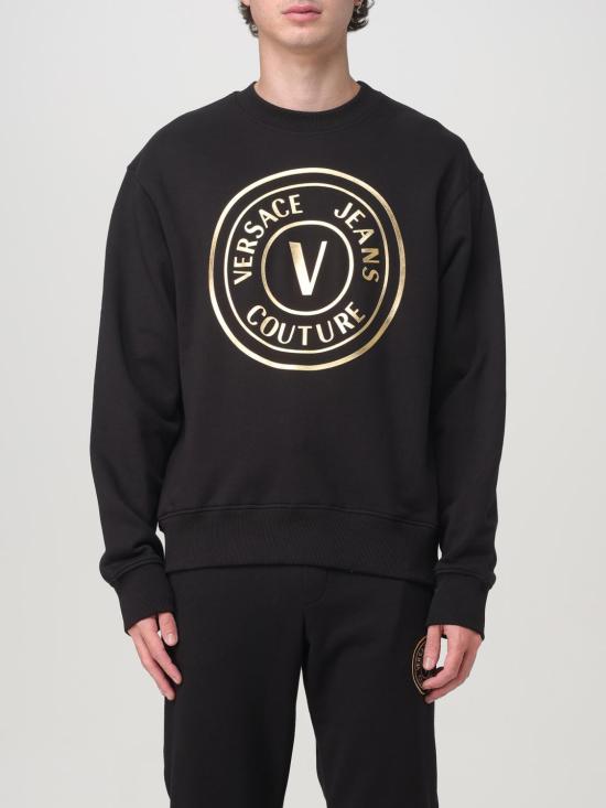 24FW 베르사체 긴팔 티셔츠 77GAIT01CF00T G89 Black