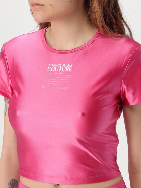 25SS 베르사체 반팔 티셔츠 78HAH6A2J0223 494 Pink - VERSACE