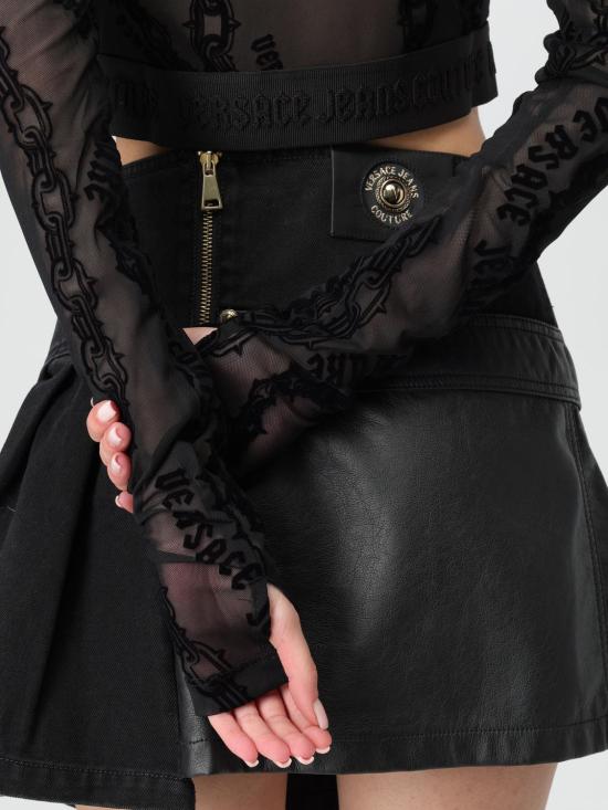 24FW 베르사체 긴팔 티셔츠 77HAH218JS392 899 Black - VERSACE