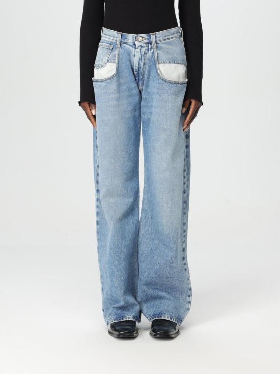26SS 마르지엘라 컨트래스티드 포켓 스트레이트 진 S51LA0052S30513 470 Blue