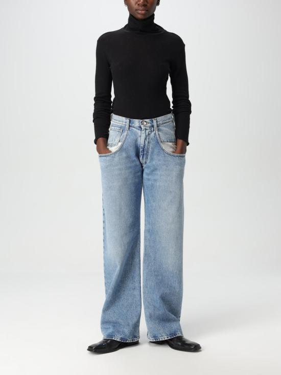 26SS 마르지엘라 컨트래스티드 포켓 스트레이트 진 S51LA0052S30513 470 Blue - MAISON MARGIELA