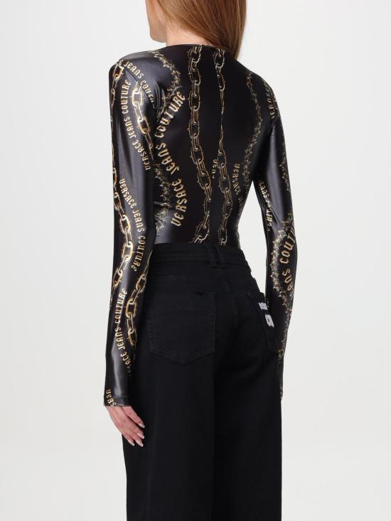 24FW 베르사체 긴팔 티셔츠 77HAM2A1JS417 G89 Black - VERSACE