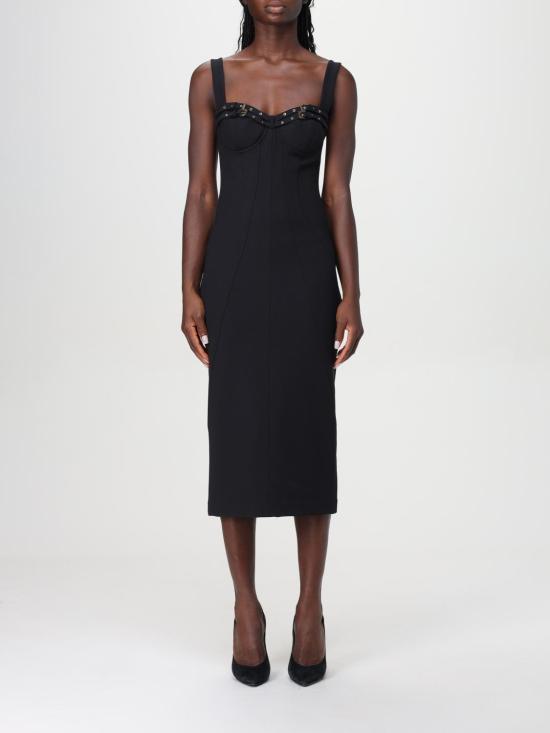 24FW 베르사체 롱 원피스 77HAO935N0394 899 Black