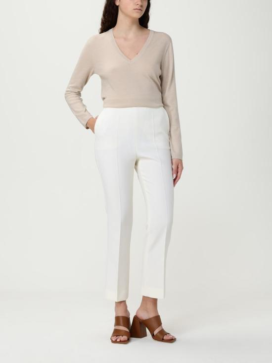 25SS 막스마라 스트레이트 팬츠 2511131191600 001 White - MAX MARA