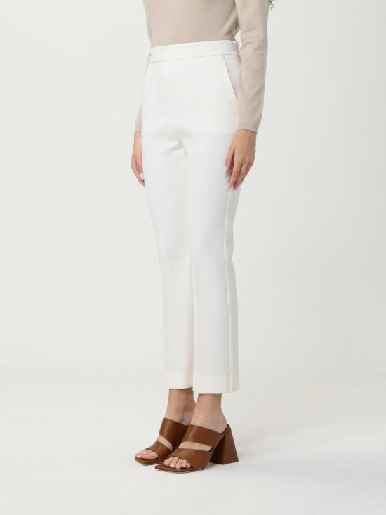 25SS 막스마라 스트레이트 팬츠 2511131191600 001 White - MAX MARA