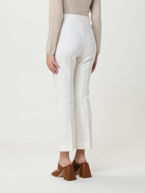 25SS 막스마라 스트레이트 팬츠 2511131191600 001 White - MAX MARA