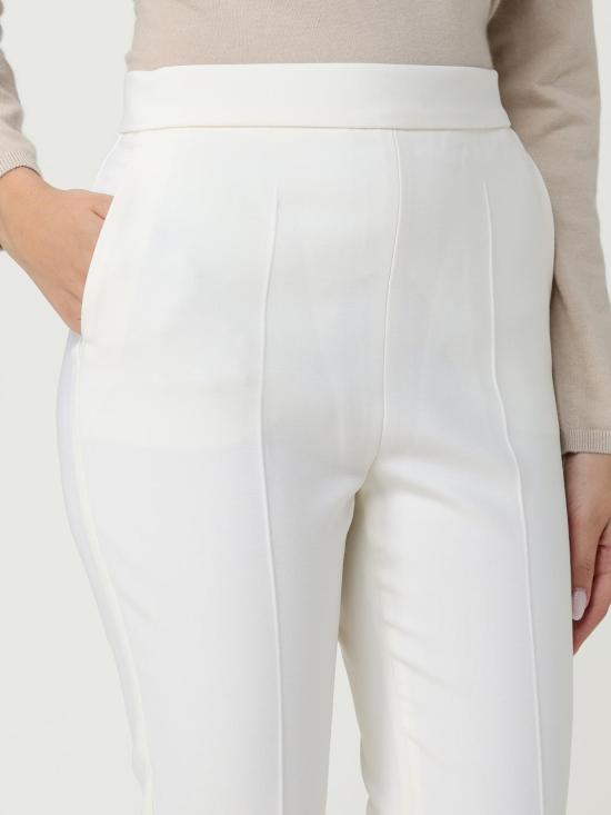 25SS 막스마라 스트레이트 팬츠 2511131191600 001 White - MAX MARA