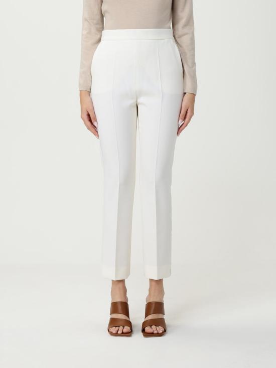 25SS 막스마라 스트레이트 팬츠 2511131191600 001 White