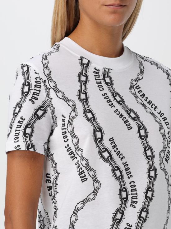 24FW 베르사체 반팔 티셔츠 77HAH613JS365 003 White - VERSACE