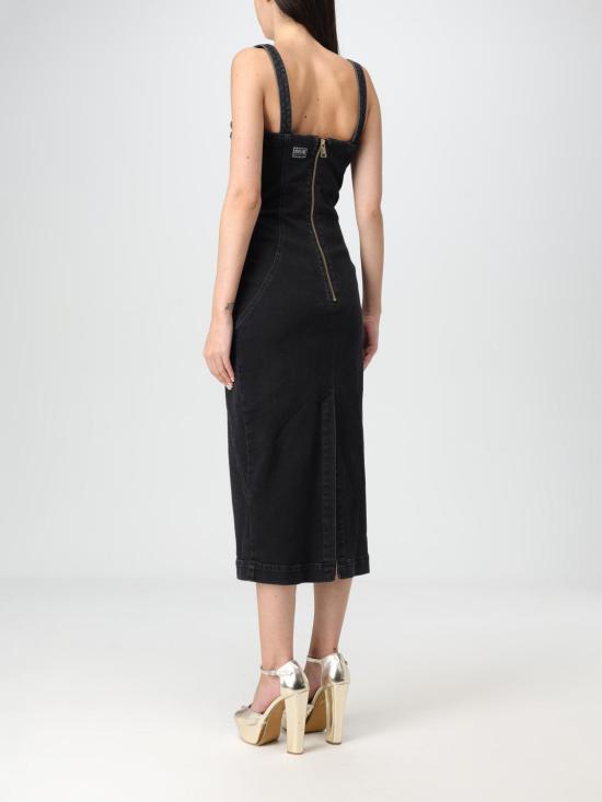 24FW 베르사체 롱 원피스 77HAO96PDW060 909 Black - VERSACE