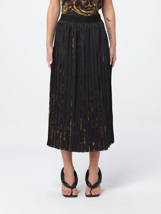  베르사체 롱 스커트 76HAE810NS401 G89 Black