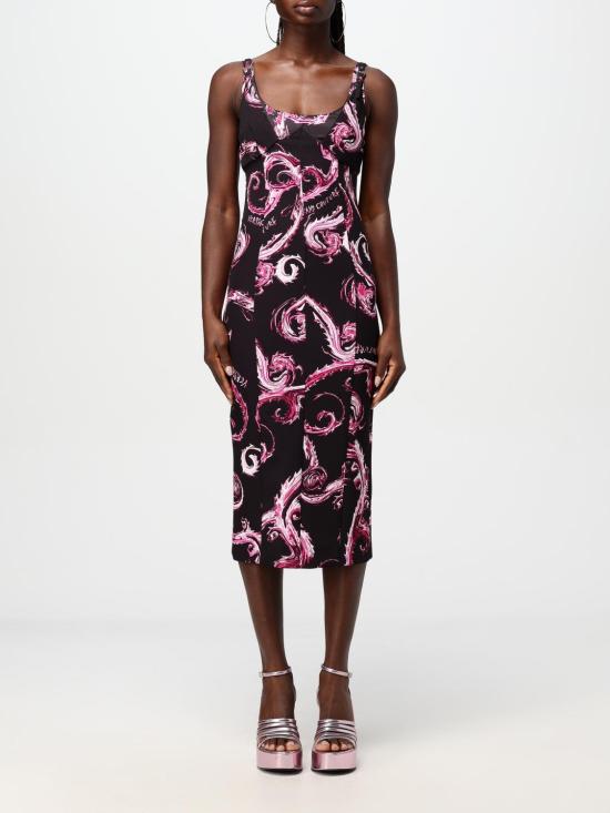 25FW 베르사체 미디 원피스 77HAO919NS515 QY2 Black 1