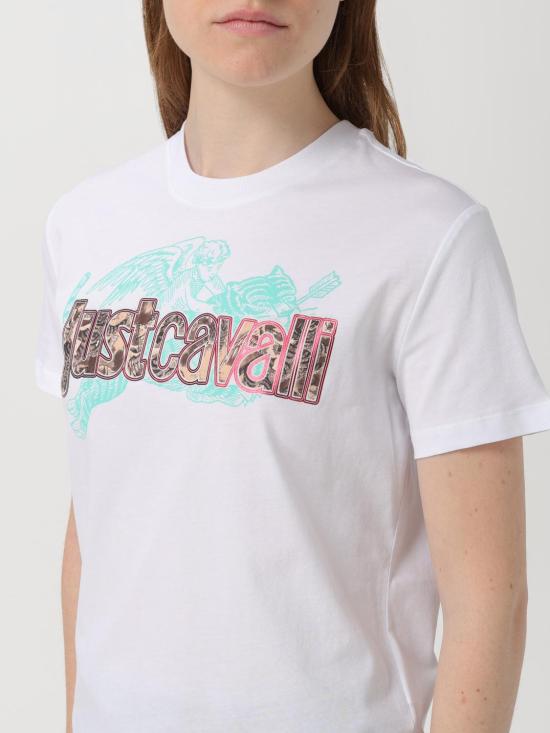  저스트까발리 반팔 티셔츠 76PAHG08CJ300 003 White - JUST CAVALLI