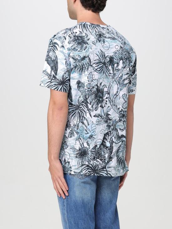  저스트까발리 반팔 티셔츠 78OAHE04CJ110 R32 Blue - JUST CAVALLI