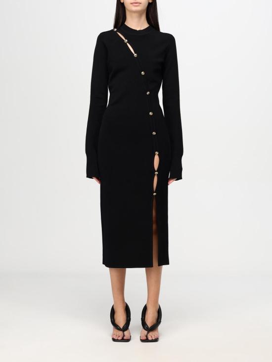 24FW 베르사체 롱 원피스 77HAOMB3CM61H 899 Black