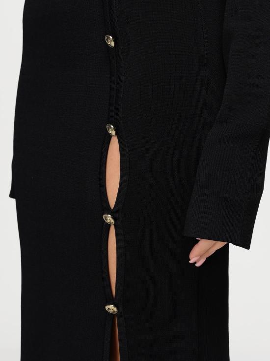 24FW 베르사체 롱 원피스 77HAOMB3CM61H 899 Black - VERSACE