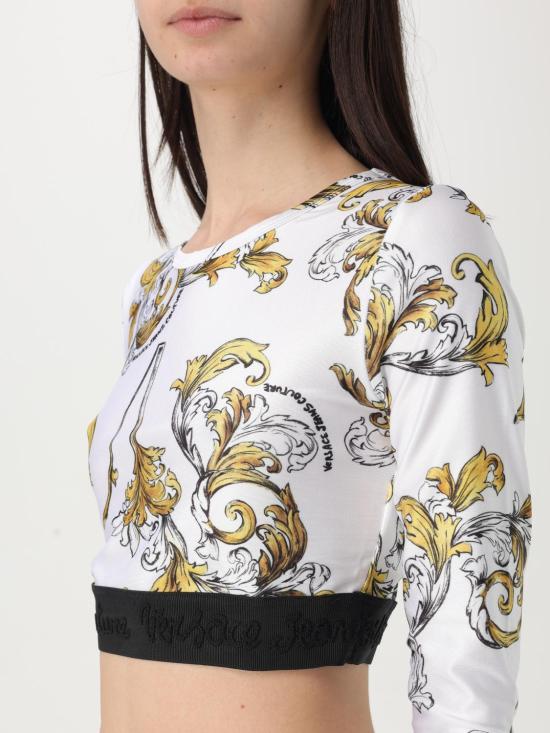 25SS 베르사체 긴팔 티셔츠 78HAH218JS470 G03 White - VERSACE