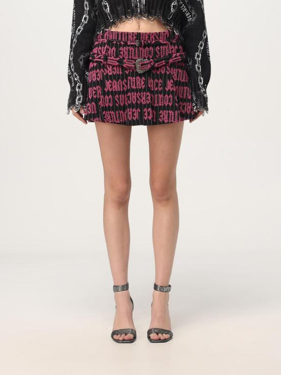 24FW 베르사체 숏 스커트 77HAE814N0358 QY2 Black