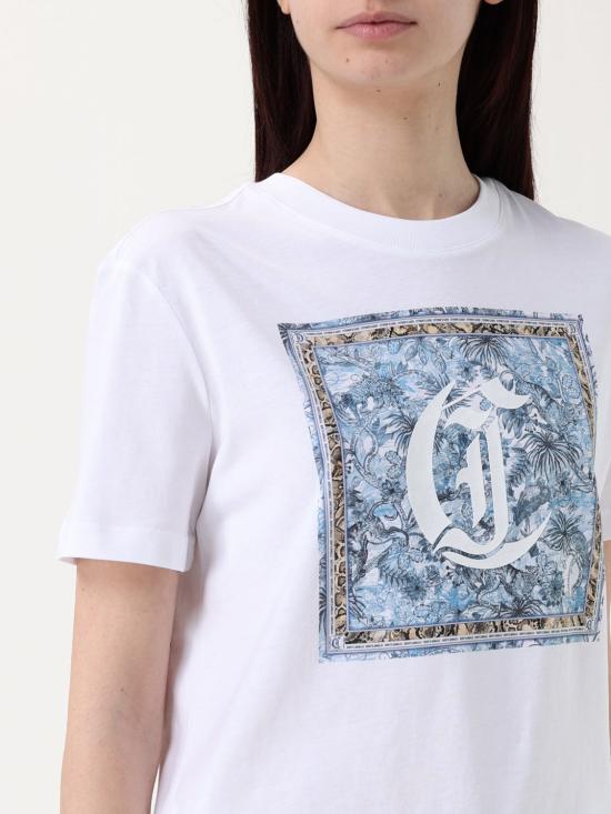 25SS 저스트까발리 반팔 티셔츠 78PAHE13CJ110 G03 White - JUST CAVALLI