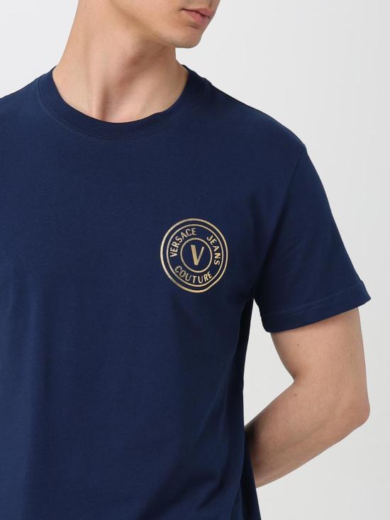 25SS 베르사체 반팔 티셔츠 78GAHT00CJ00T G83 Blue - VERSACE