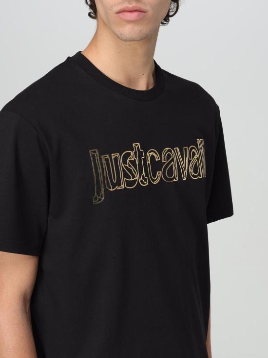  저스트까발리 반팔 티셔츠 76OAHG15CJ318 899 Black - JUST CAVALLI