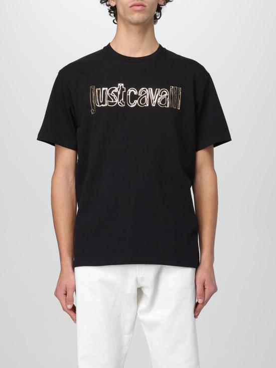  저스트까발리 반팔 티셔츠 76OAHG15CJ318 899 Black