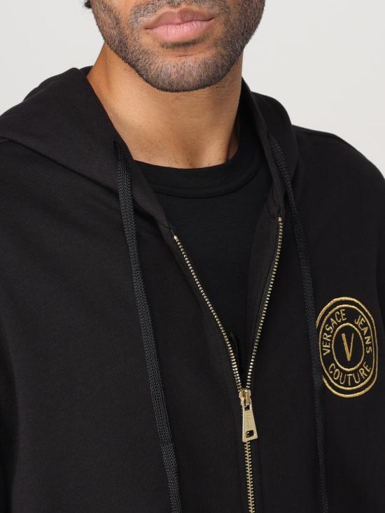 24FW 베르사체 집업 니트 77GAIT04CF00T 899 Black - VERSACE