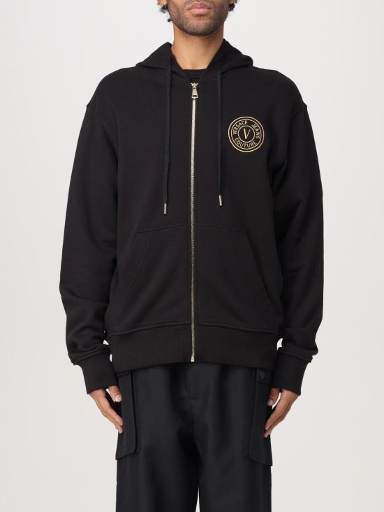 24FW 베르사체 집업 니트 77GAIT04CF00T 899 Black