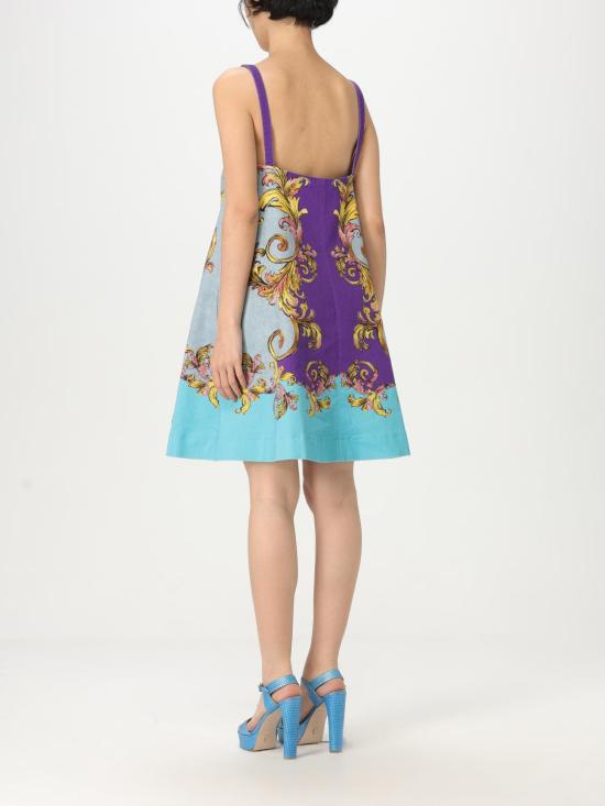 25SS 베르사체 롱 원피스 78HAO9P4ES141 322 Violet - VERSACE