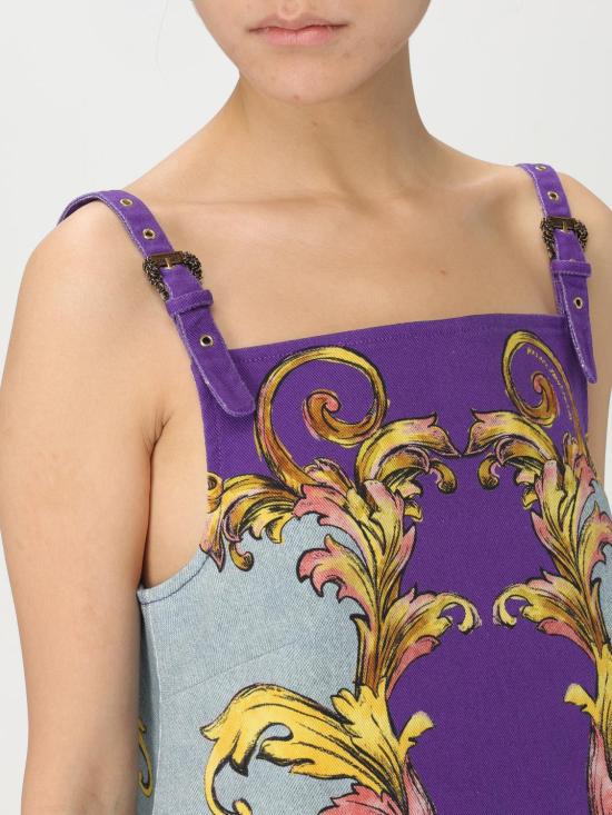 25SS 베르사체 롱 원피스 78HAO9P4ES141 322 Violet - VERSACE