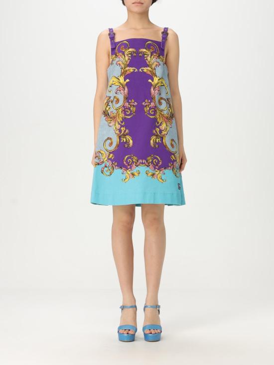 25SS 베르사체 롱 원피스 78HAO9P4ES141 322 Violet