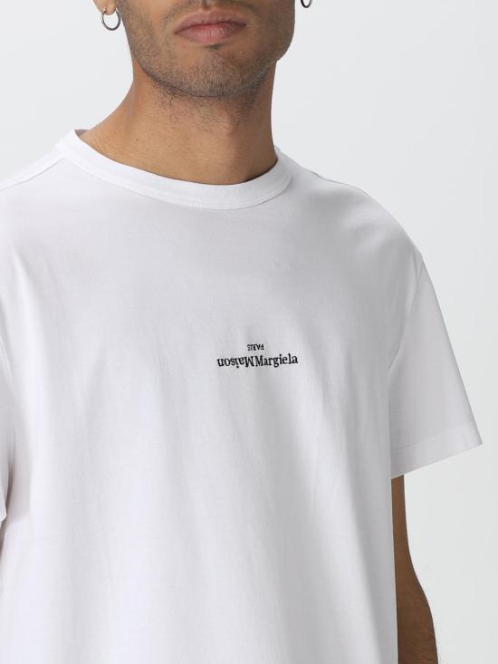 26SS 마르지엘라 디스트로이드 로고 티셔츠 S30GC0701S22816 994 White - MAISON MARGIELA