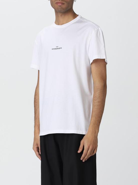 26SS 마르지엘라 디스트로이드 로고 티셔츠 S30GC0701S22816 994 White - MAISON MARGIELA