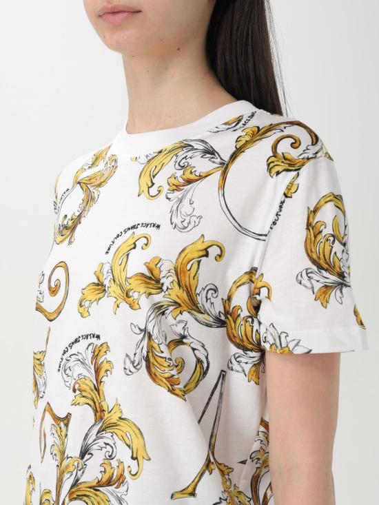 25FW 베르사체 반팔 티셔츠 78HAH613JS458 G03 White - VERSACE