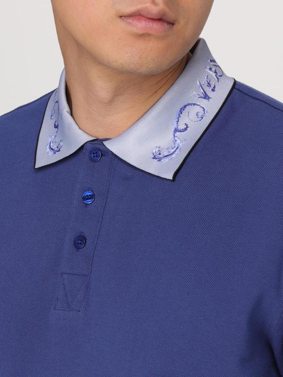 24FW 베르사체 폴로 티셔츠 77GAGT06CJ01T 238 Blue - VERSACE