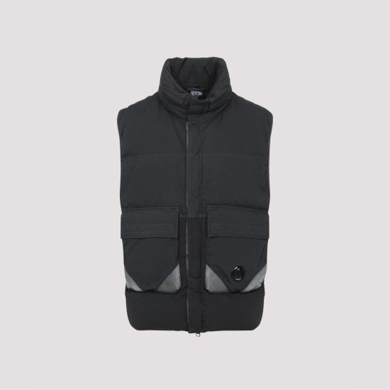 25FW 씨피 컴퍼니 에코 크롬 R 믹스드 후드 다운 질레 19CMVE028A006369M978 DARK SHADOW DOM