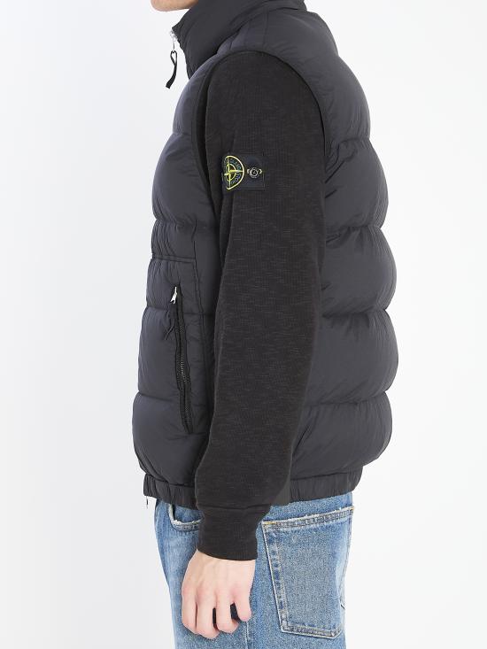 25FW 스톤 아일랜드 심리스 터널 나일론 다운-TC 다운 베스트  K2S15G100007S0028V0029 BLACK DOM - STONE ISLAND