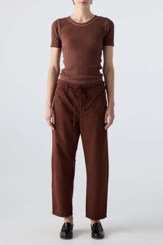  아모 데님 스트레이트 팬츠 Amo Denim Elaine Trouser 코코아 - AMO DENIM