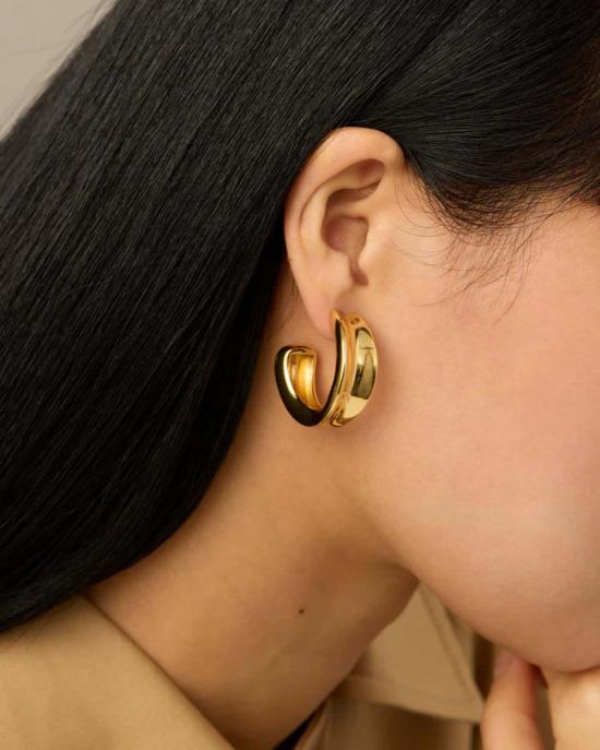  제니 버드 이어링 두네 후프스 골드 - JENNY BIRD