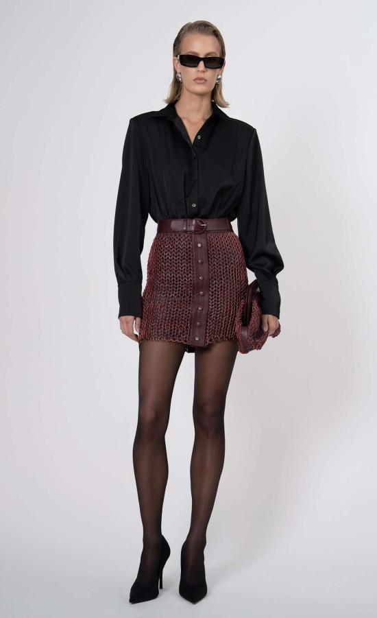  논살란트 레이블 숏 스커트 논샬란트 라벨 카이든  보르도