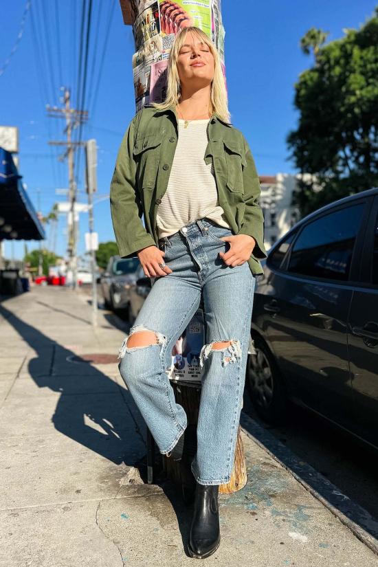  리바이스 데님 팬츠 리브케이지 스트레이트 앵클 진 퀸 마더 - LEVI'S