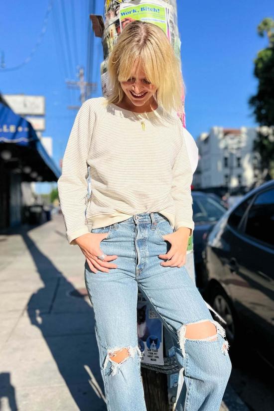  리바이스 데님 팬츠 리브케이지 스트레이트 앵클 진 퀸 마더 - LEVI'S