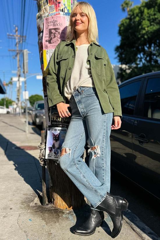  리바이스 데님 팬츠 리브케이지 스트레이트 앵클 진 퀸 마더 - LEVI'S